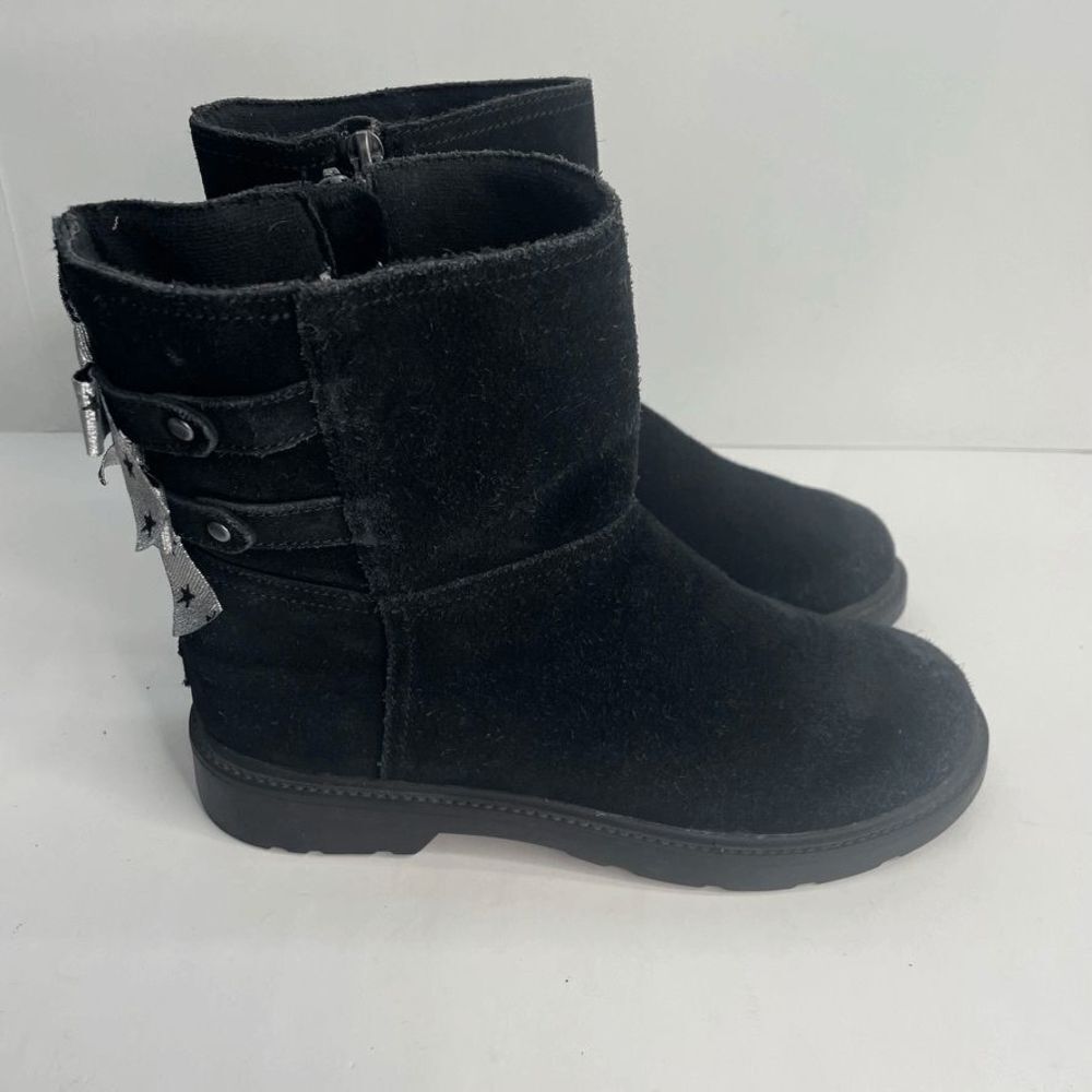 Ugg Tillee Women Black Sheepskin Mid Calf Bootie‎ Size 4